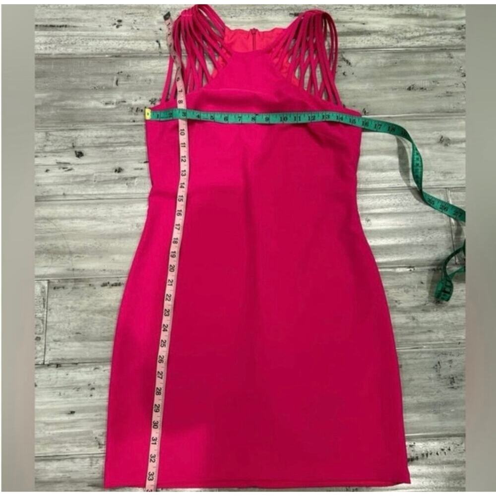 Dress the Population Fuchsia Cutout Sheath Cocktail Mini Dress S - Picture 13 of 16